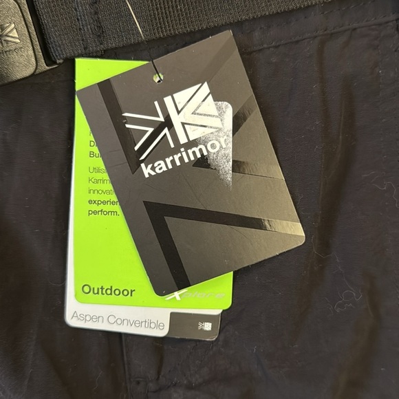 New Karrimor Aspen Zip-Off Convertible Roll Up Pant Black Belt Lightweight US10 - Picture 15 of 16